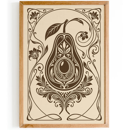 Vintage Avocado Poster