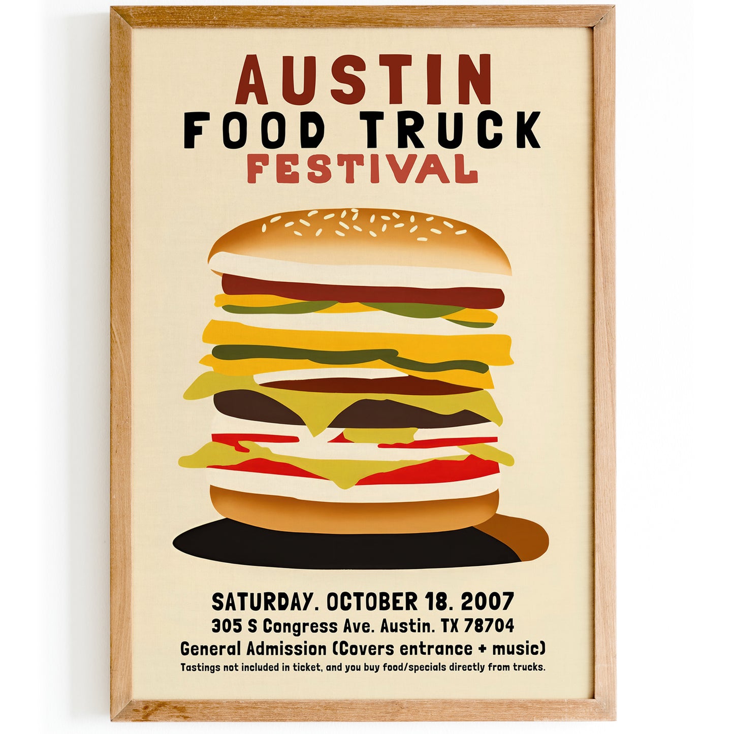 Austin Food Truck Festival Poster Reproduction