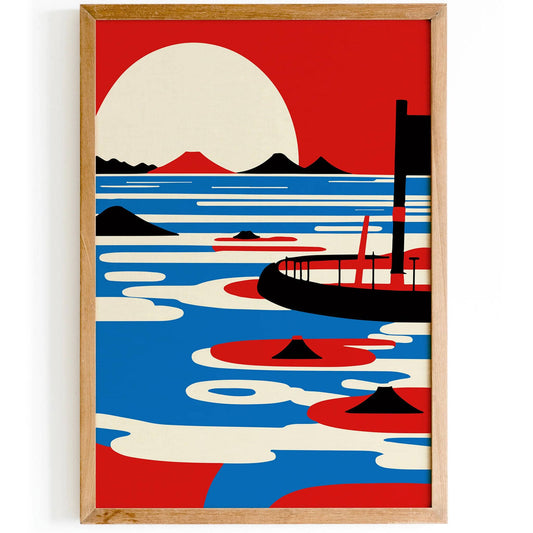Geometric Japan Travel Poster - HypeSheriff