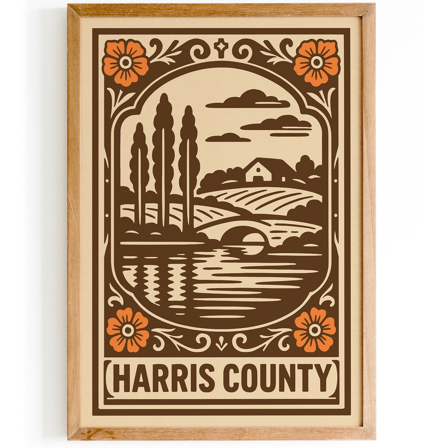 Harris County Landscape Wall Art Print