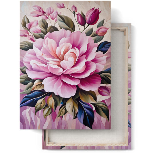 Pink Botanical Floral Canvas Print