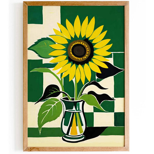 Bold Sunflower Still Life Poster