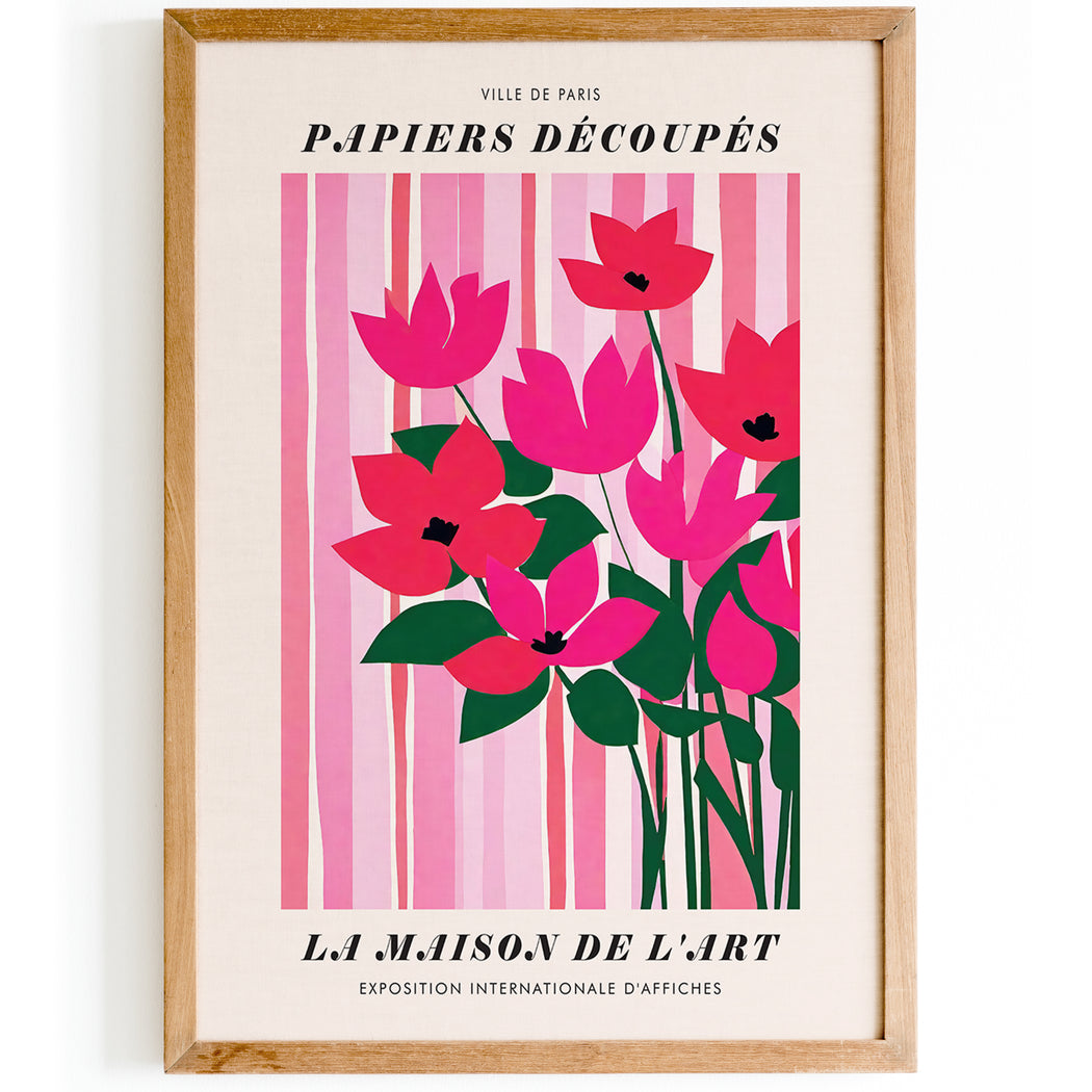 Pink Papiers Decoupes Poster
