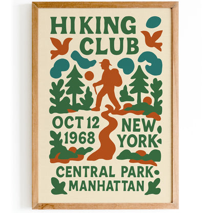 Hiking Club 1968 NY Poster