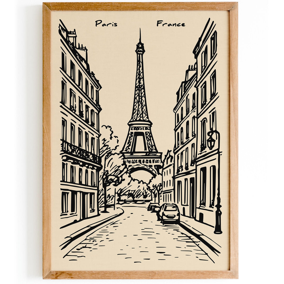 Paris France Cityscape Travel Poster