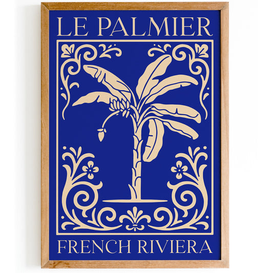 Le Palmier French Riviera Poster