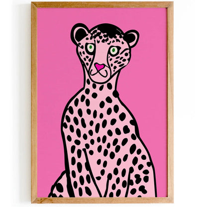 Quirky Pink Panther Wall Art Print - HypeSheriff