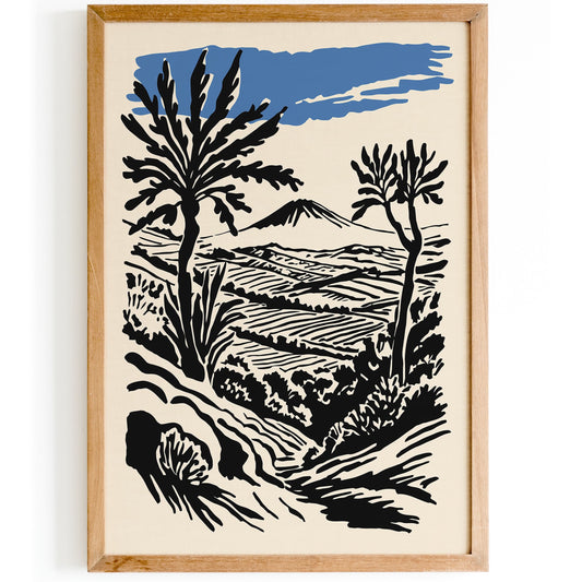 Etna Mount Sicily Landscape Art Print