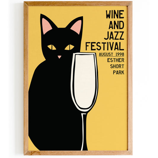 Wine and Jazz Festival 1998 Retro Poster