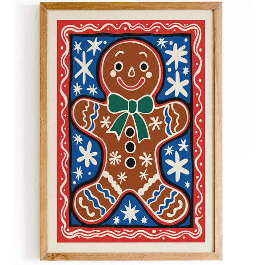 Gingerbread Man Kids Poster – Funny Wall Art