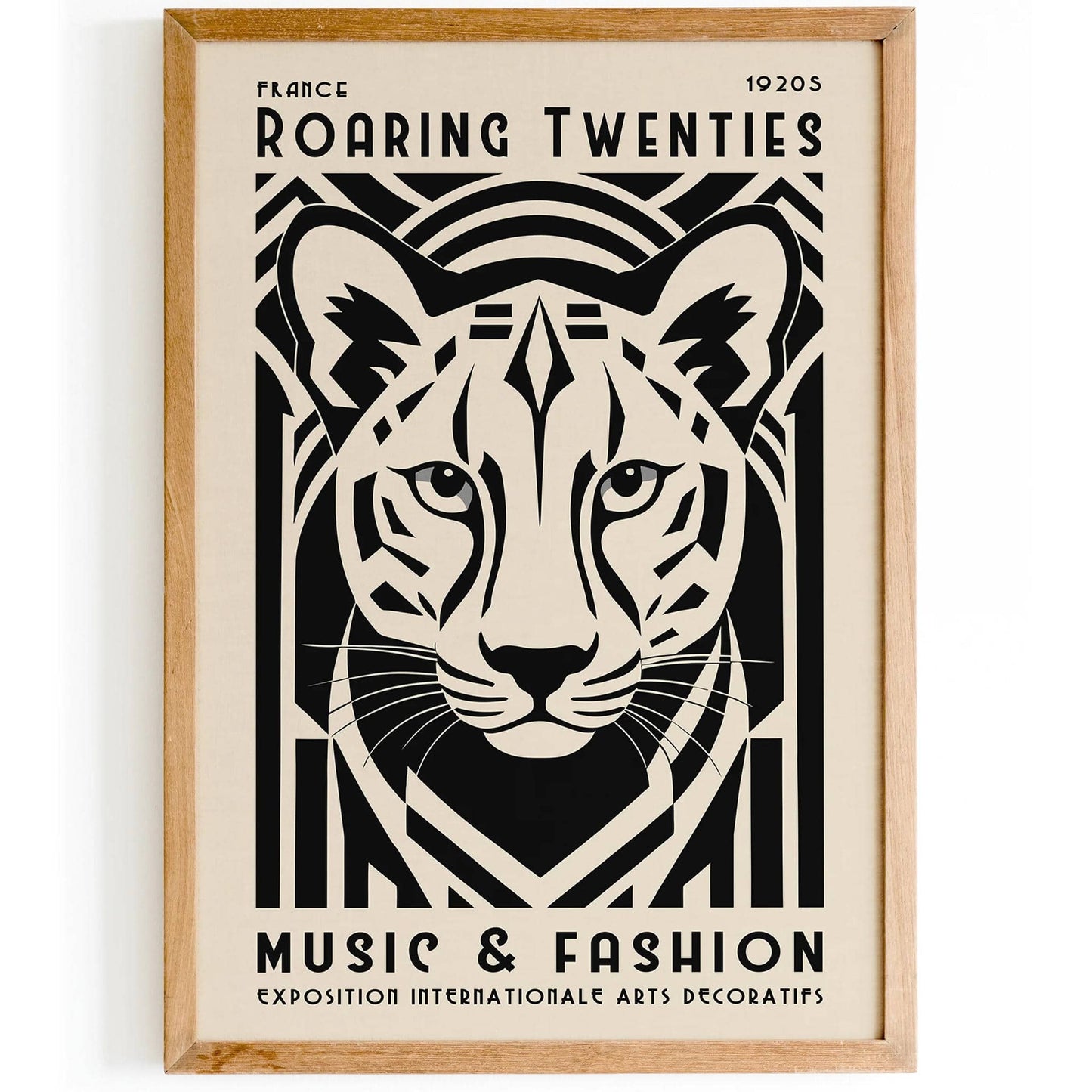 Art Deco Tiger Poster – 1920s Music & Fashion Wall Art
