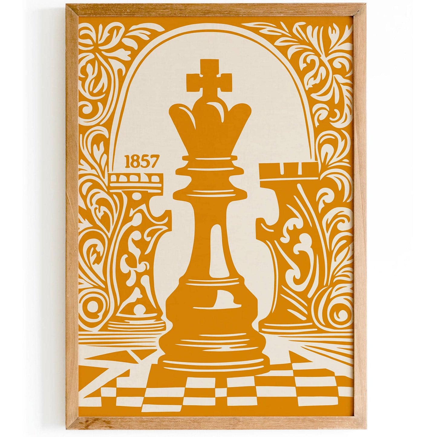 First National Championship USA 1857 Yellow Poster