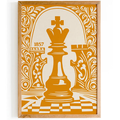 First National Championship USA 1857 Yellow Poster