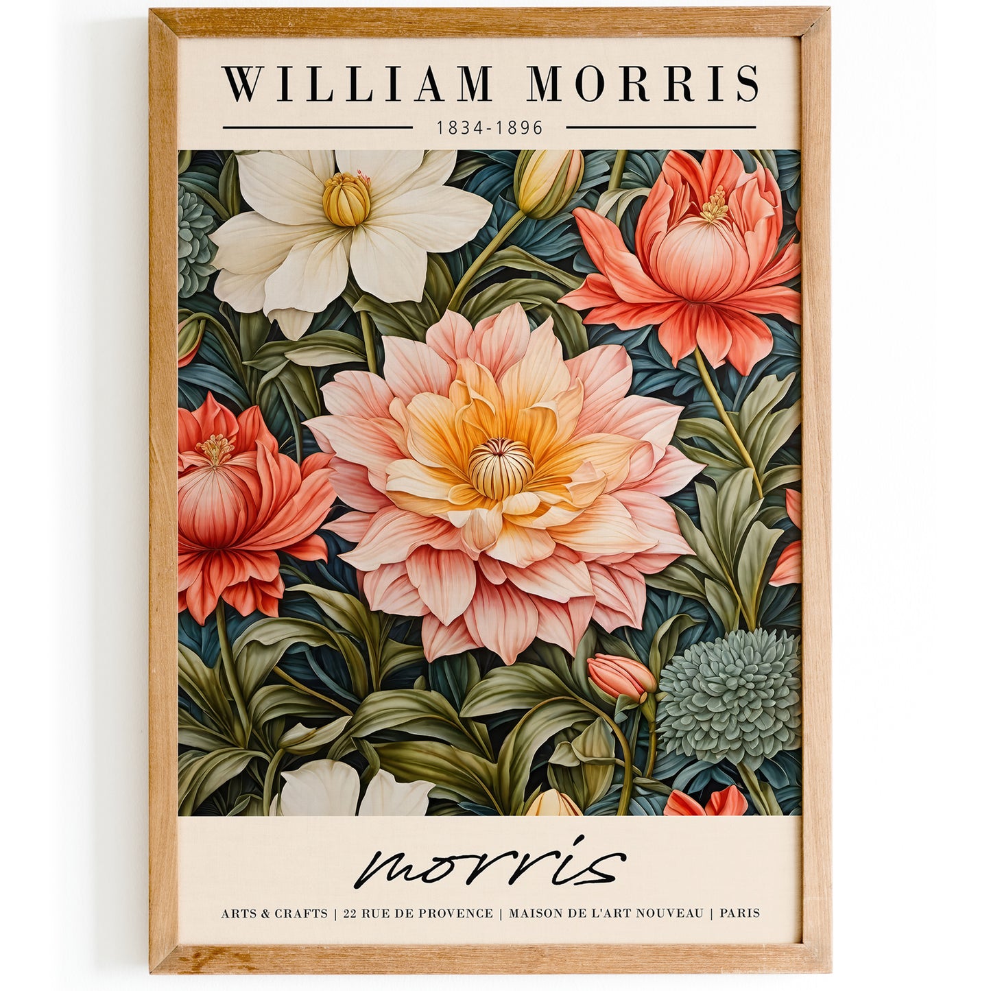 William Morris Floral Exhibition Art Print