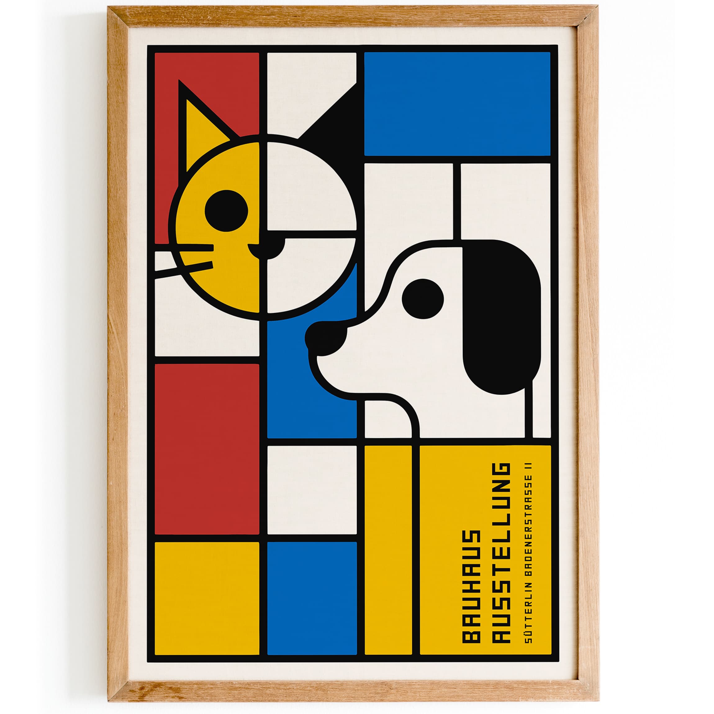 Bauhaus Ausstellung Modern Cat & Dog Art Print – HypeSheriff