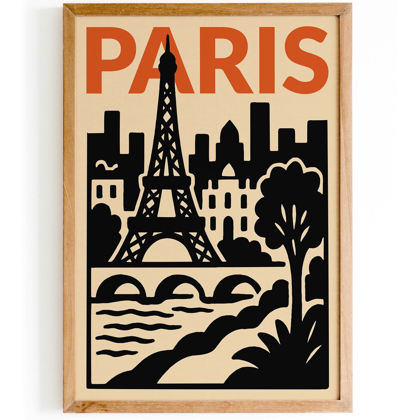 Paris Modern Cityscape Poster