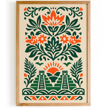 Mexico City Abstract Travel Poster