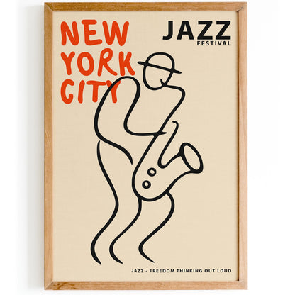 New York City Jazz Festival Art Poster