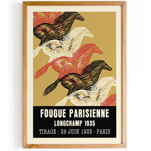 Fougue Parisienne Horse Racing Art Print