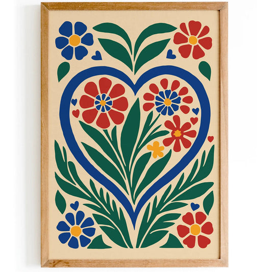 Retro Nature Art Print for Kitchen Wall Decor