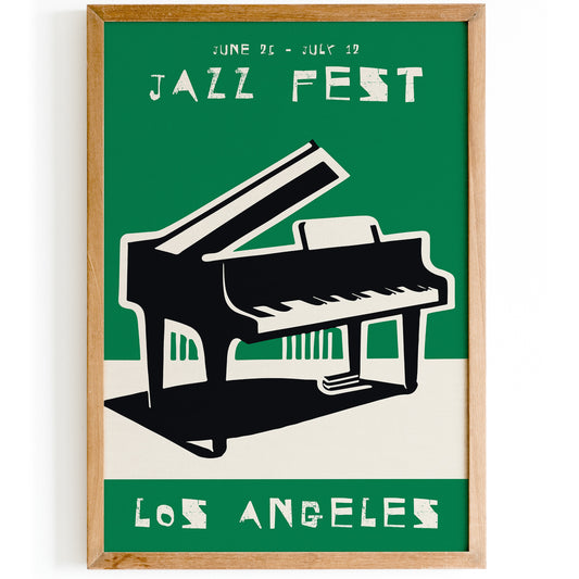 Green Los Angeles Music Poster 2024 Collection