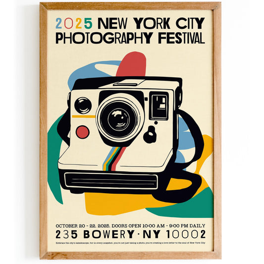 Photography Festival Camera Poster Print