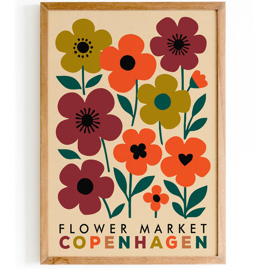 Copenhagen Flower Market Poster