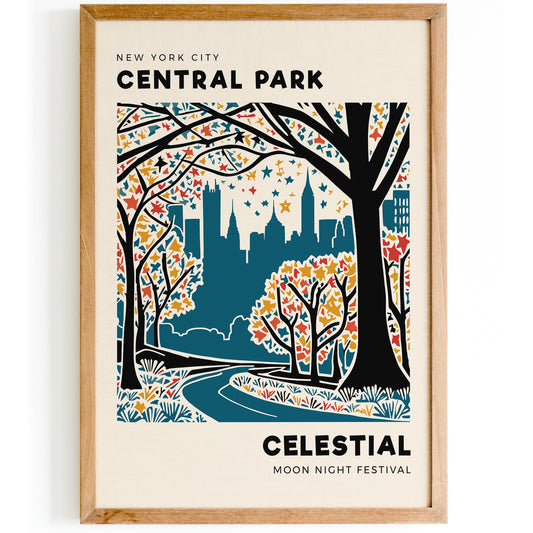 Moon Night Festival NYC Central Park Poster