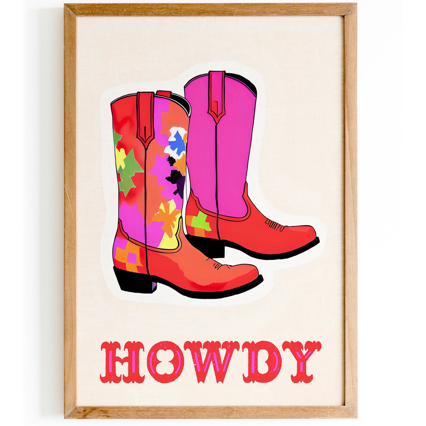 Horwy - Cute Cowgirl Pink Shoes Poster