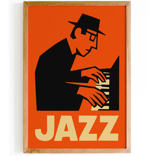 Retro Jazz Music Art Poster