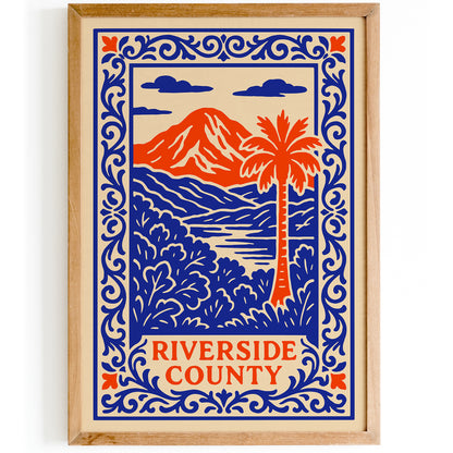 Riverside County California Travel Poster