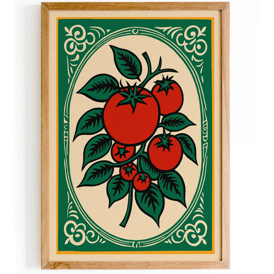 Red Tomatos Rococo Inspired Style Print