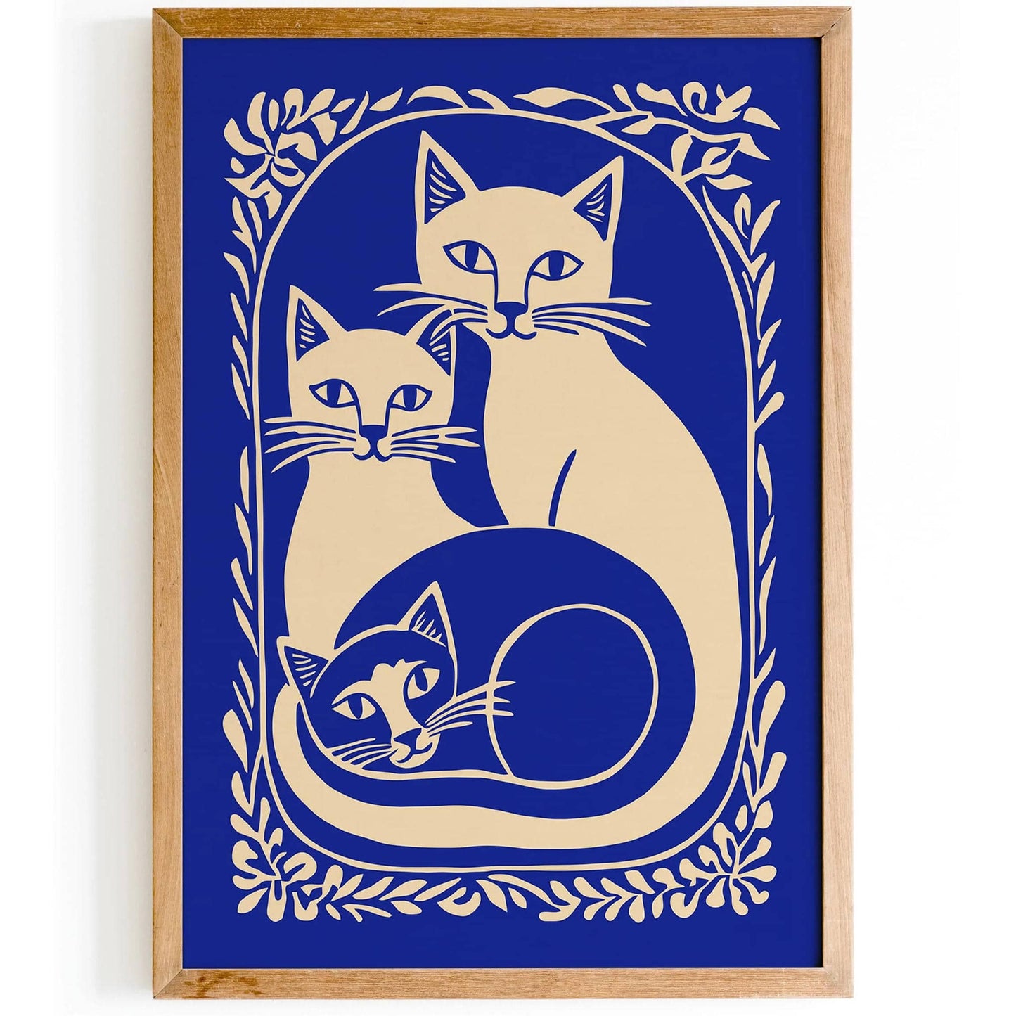 Cats Family Blue Poster