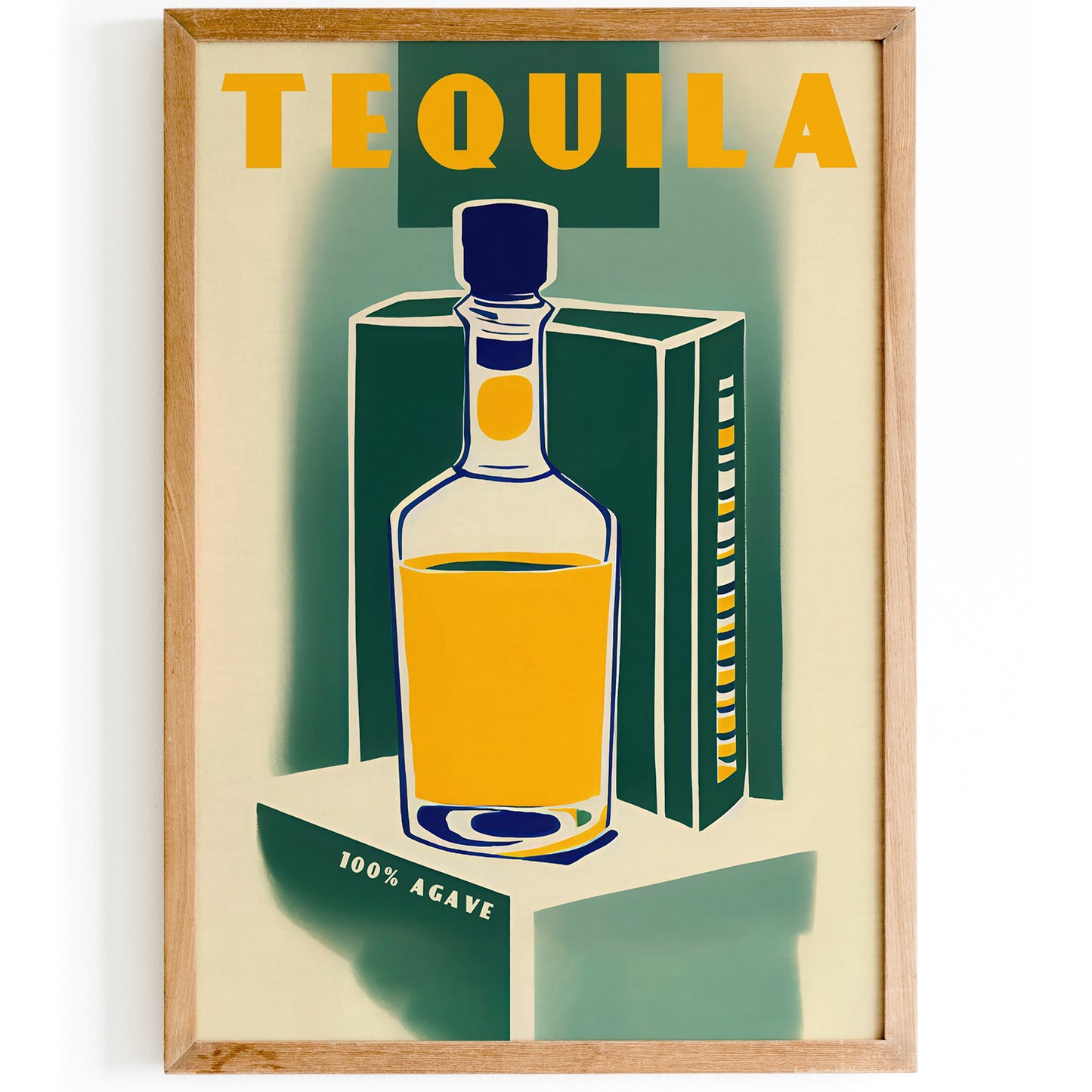 Tequila Green Kitchen Retro Wall Art