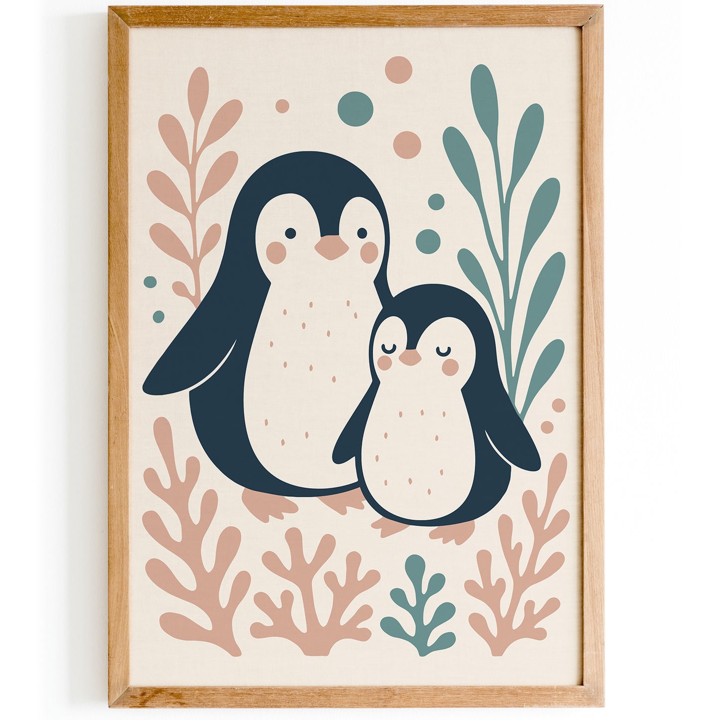 Cute Penguins Poster - Kids Room Wall Art Decor