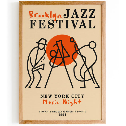 Brooklyn Jazz Festival NYC Art Poster