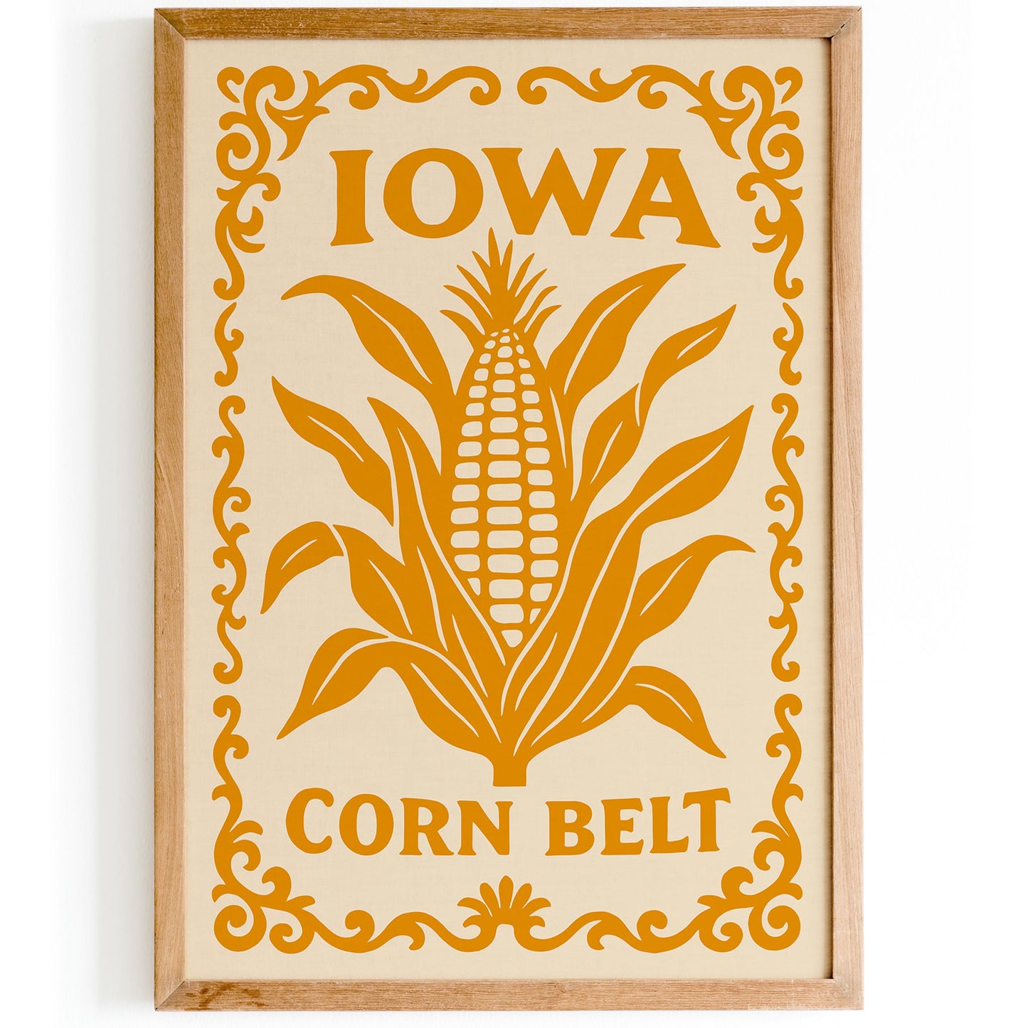 Iowa Corn Belt Yellow Poster