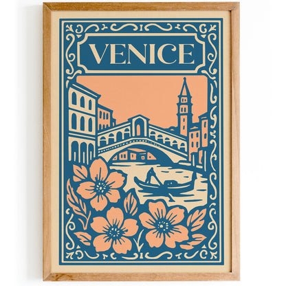 Venice Italy Travel Poster