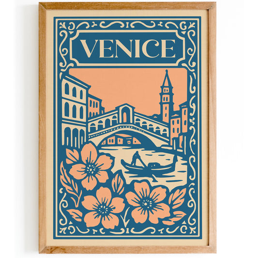 Venice Italy Travel Poster