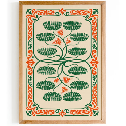 Art Nouveau Botanical Poster