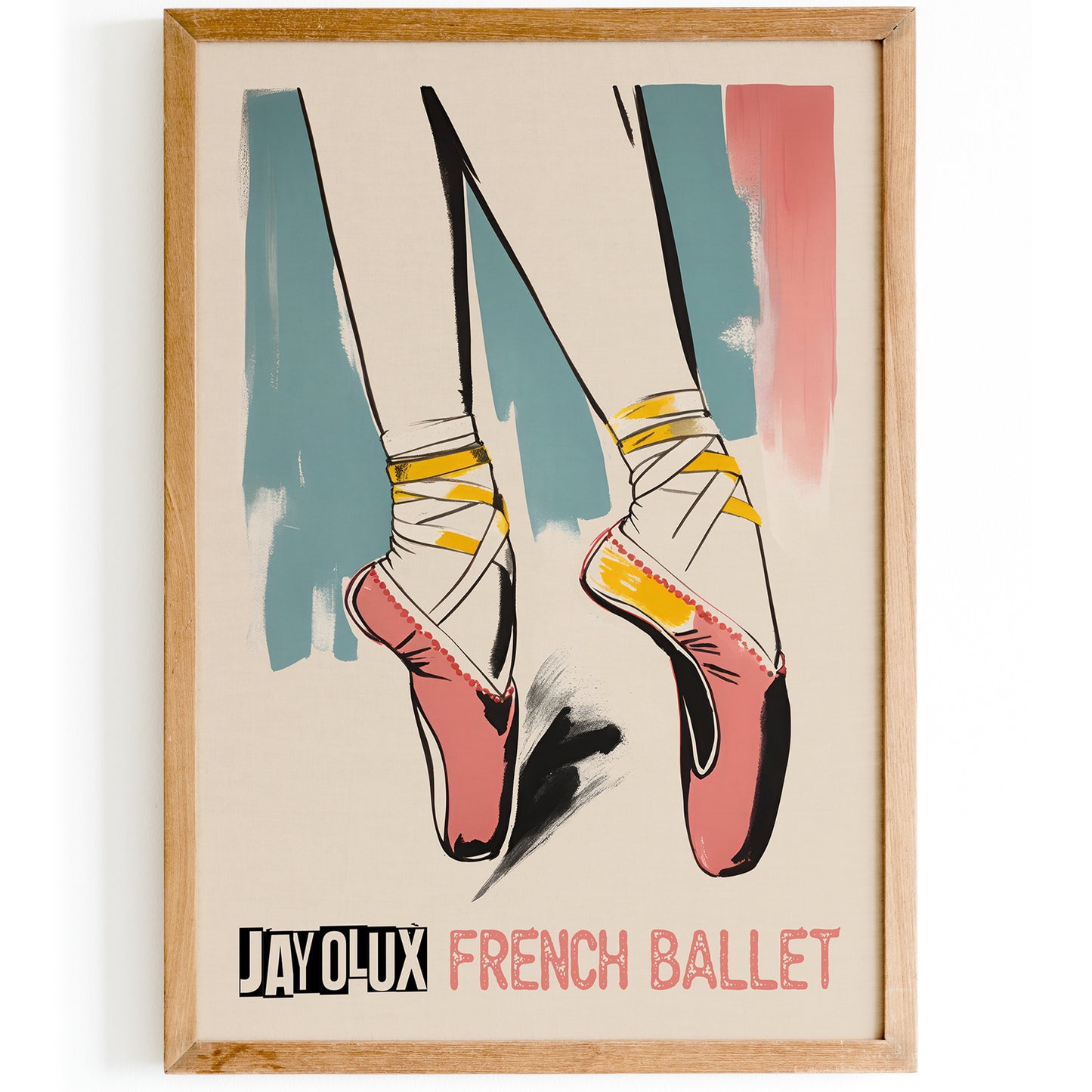 Jayolux French Ballerina Wall Art Print