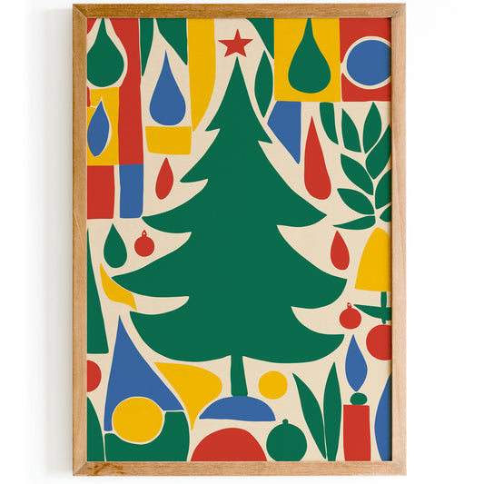 Cutouts Christmas Tree Art Print