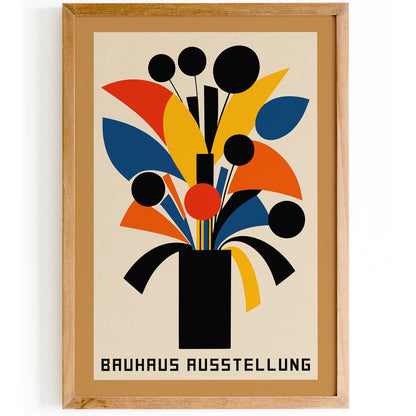 Geometric Bauhaus Bouquet Poster