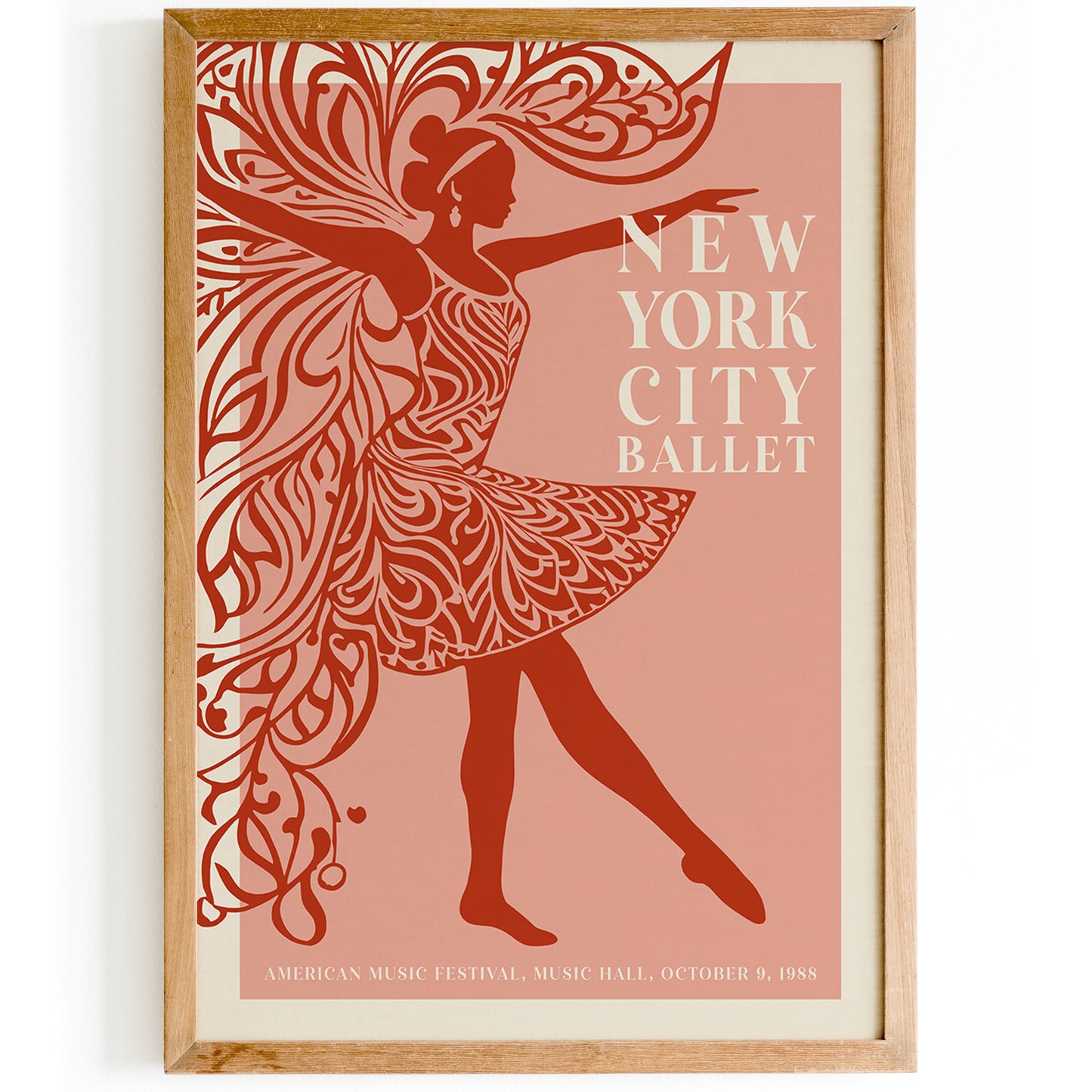 Vintage Ballet Red Poster