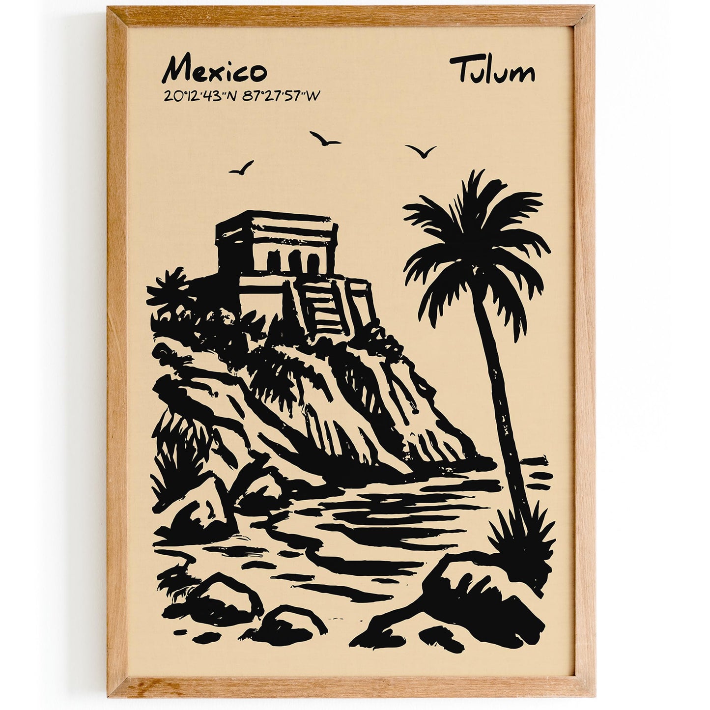 Tulum Mexico Poster - Beach Travel Wall Art