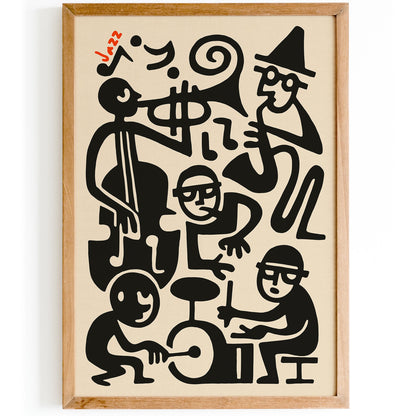 Jazz Band Poster - Abstract Music Print