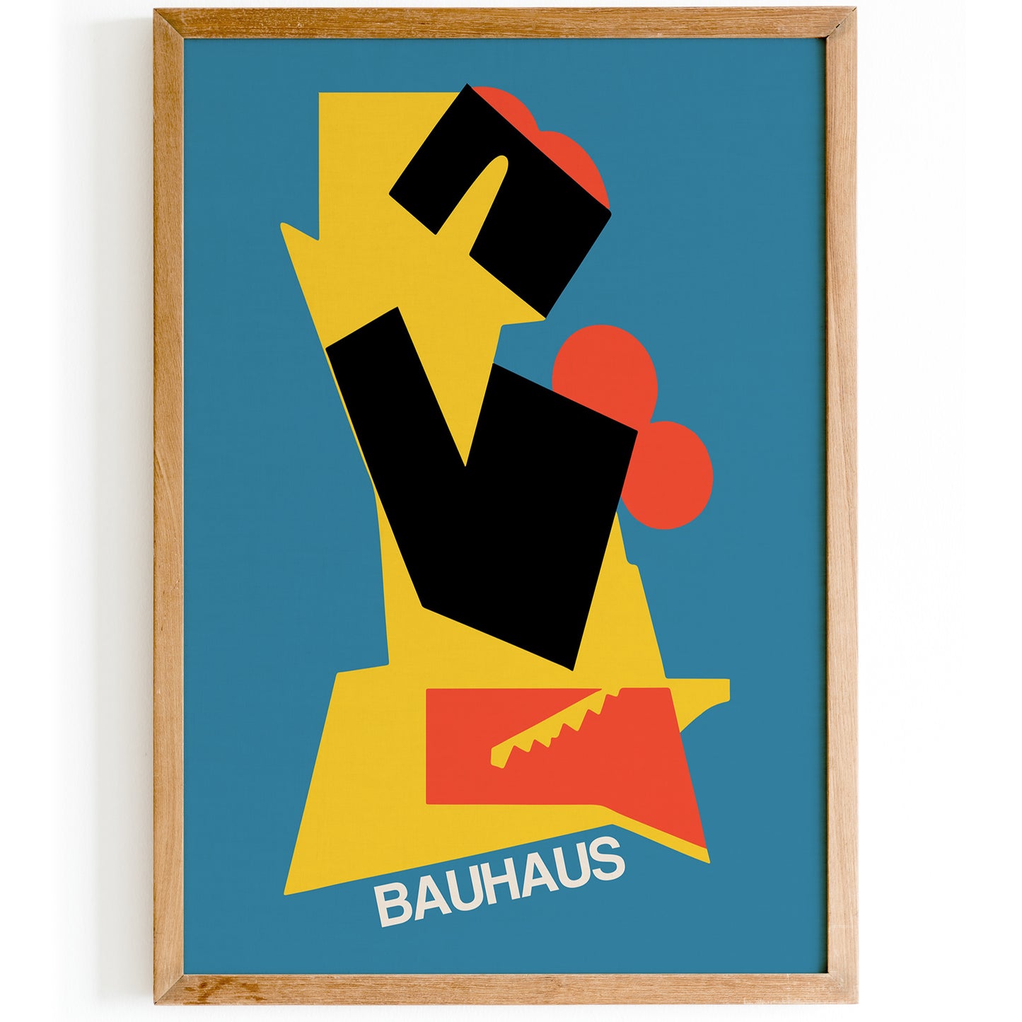 Bauhaus Shapes Retro Poster