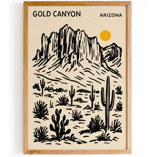 Gold Canyon Arizona Travel Poster