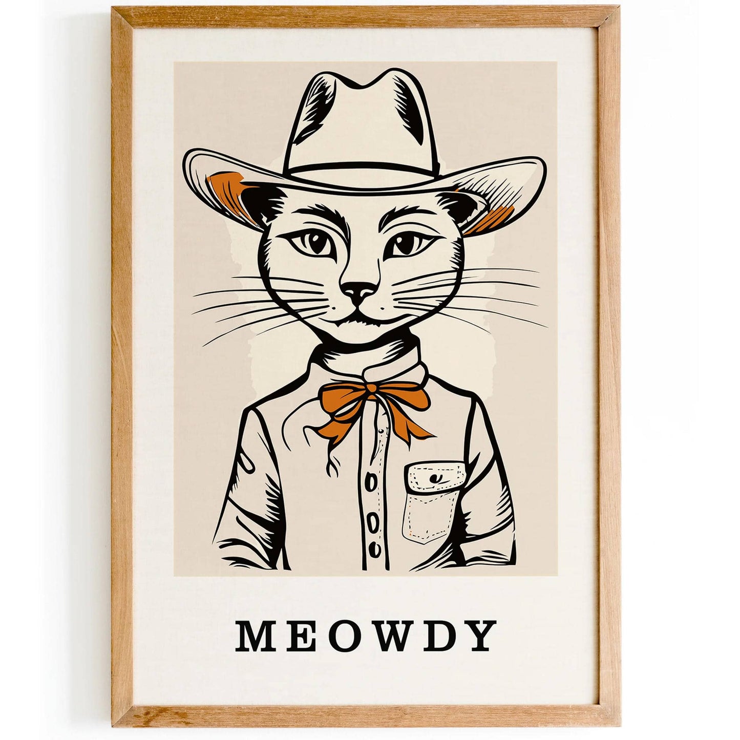 Meowdy Country Music Cat Art Print - HypeSheriff