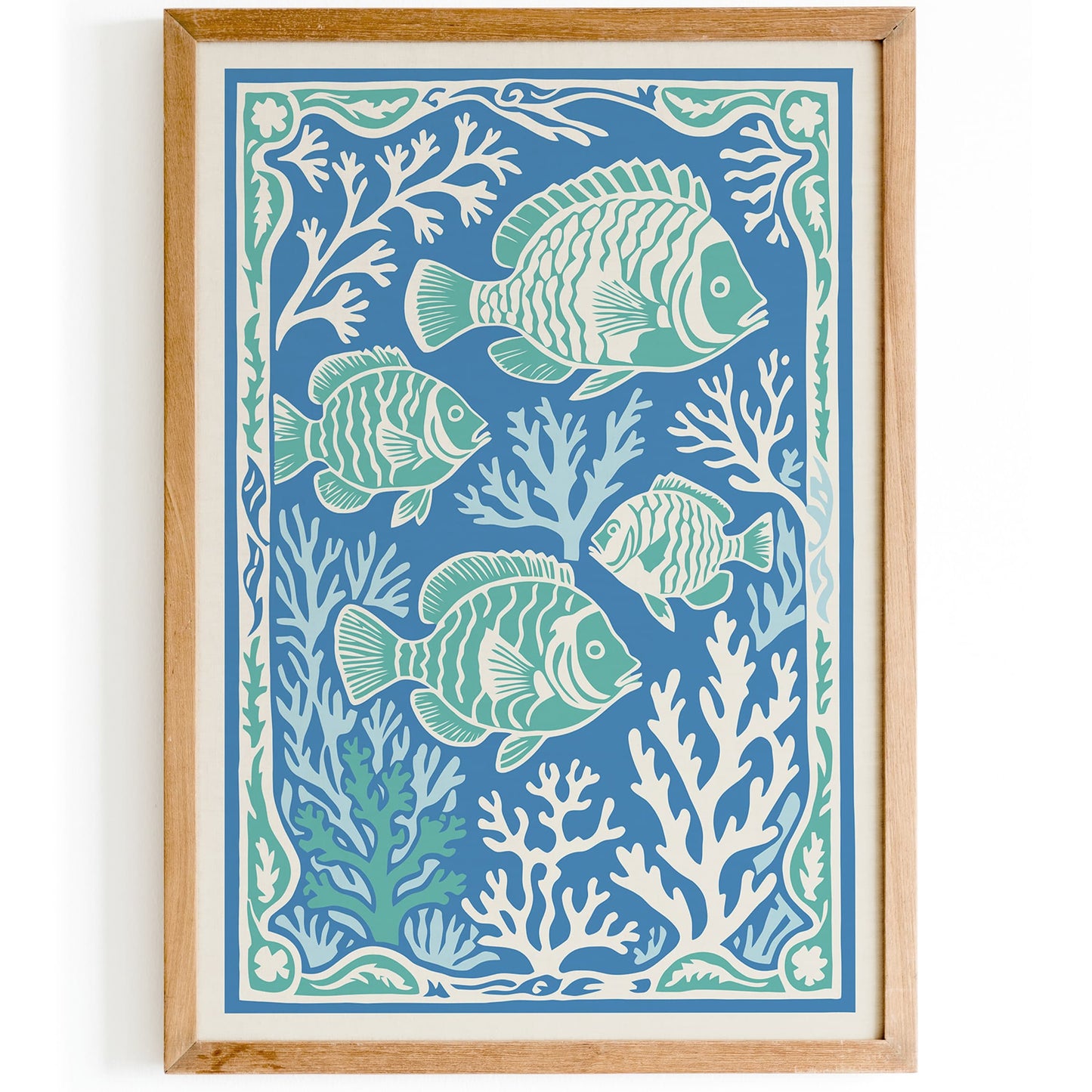 Nautical Fish Rococo Style Print